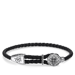Armband - REBEL AT HEART - LEATHER STRAP COMPASS
