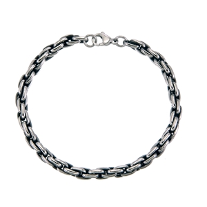 Armband - Mörkborstad stålarmband