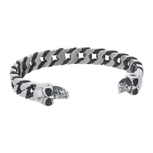 Armband - Armring i stål med döskallar