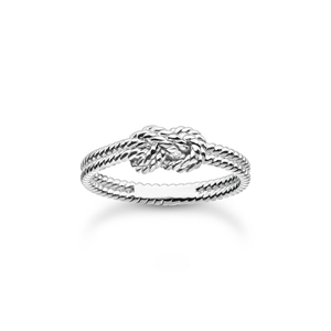 Ring - Ring rep med knut silver