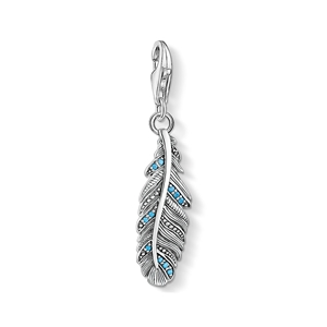 Charm - Charm pendant feather turquoise