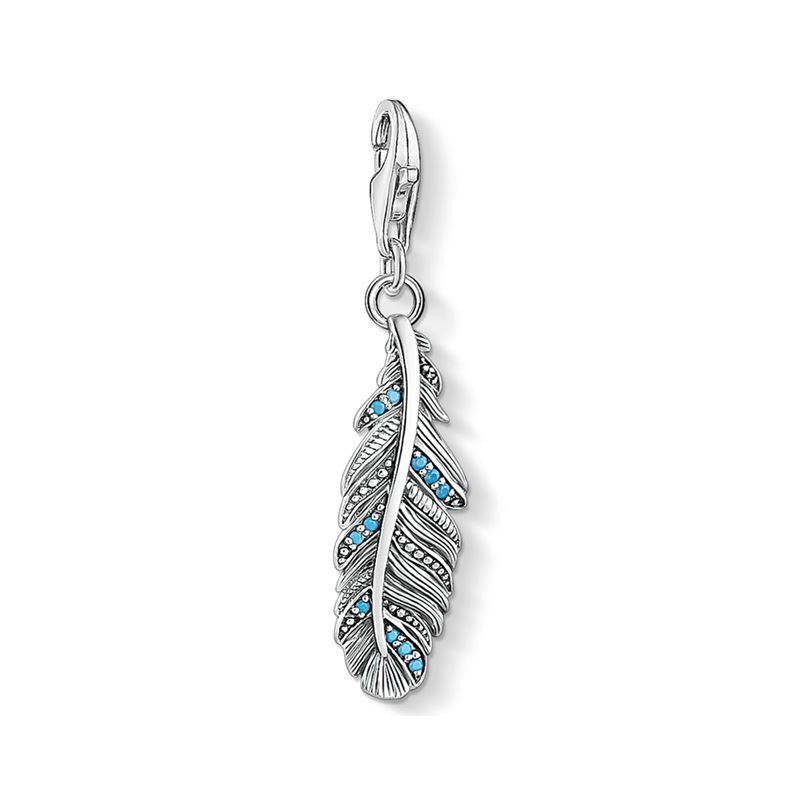 Charm - Charm pendant feather turquoise