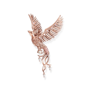 Hängsmycke - Hängsmycke fenix med rosa stenar roséguld